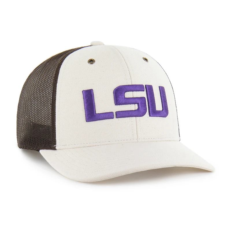 Casquette trucker ajustable Carhartt x '47 LSU Tigers naturelle/marron non teinte pour homme