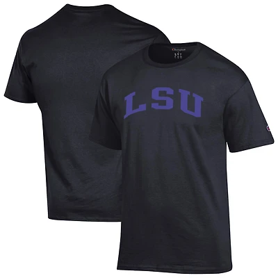 Men's Champion  Black LSU Tigers Basic Arch T-Shirt