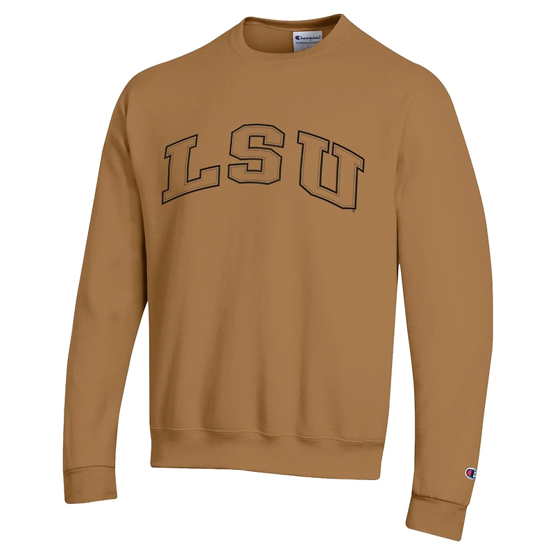 Sweat-shirt polaire Champion marron LSU Tigers Latte pour homme
