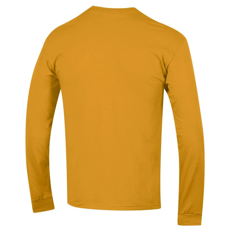 Men's Champion  Gold LSU Tigers Basic Arch Long Sleeve T-Shirt