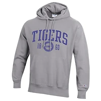 Men's Champion  Heather Gray LSU Tigers Established Reverse Weave Hoodie