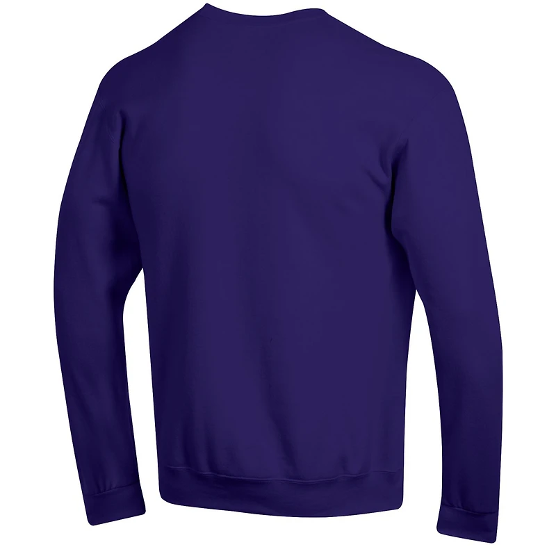 Men's Champion  Purple LSU Tigers Basic Arch Fleece Pullover Sweatshirt