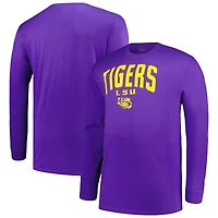 Champion Purple LSU Tigers Big & Tall Arch T-shirt à manches longues pour hommes