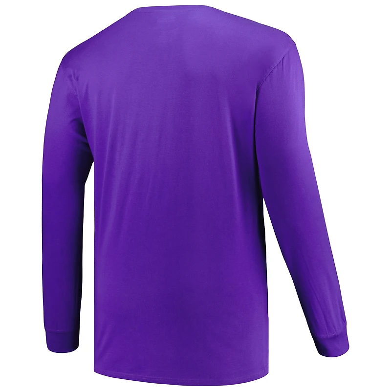 Champion Purple LSU Tigers Big & Tall Arch T-shirt à manches longues pour hommes
