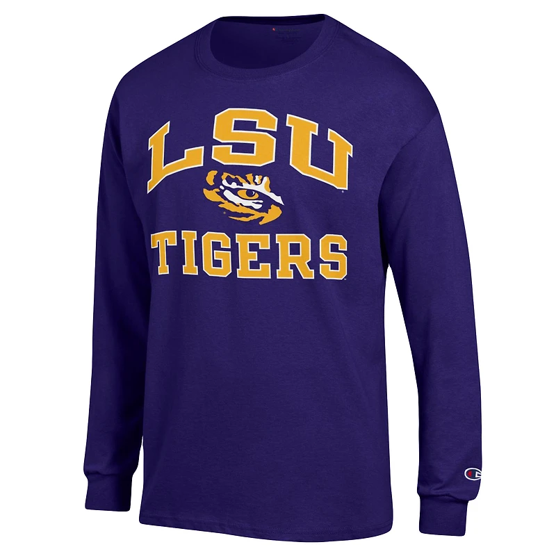 T-shirt violet à manches longues Champion LSU Tigers High Motor pour hommes