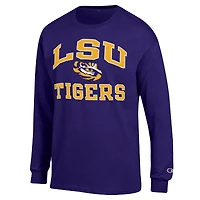 T-shirt violet à manches longues Champion LSU Tigers High Motor pour hommes