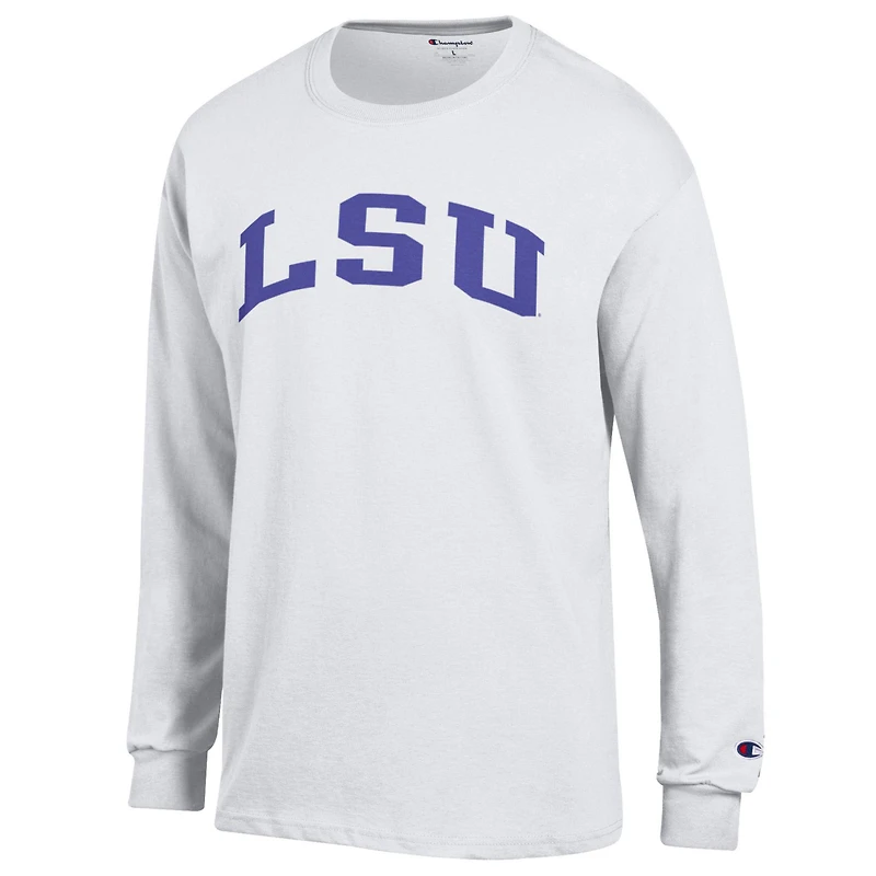 Men's Champion Gold LSU Tigers Basic Arch Long Sleeve T-Shirt
