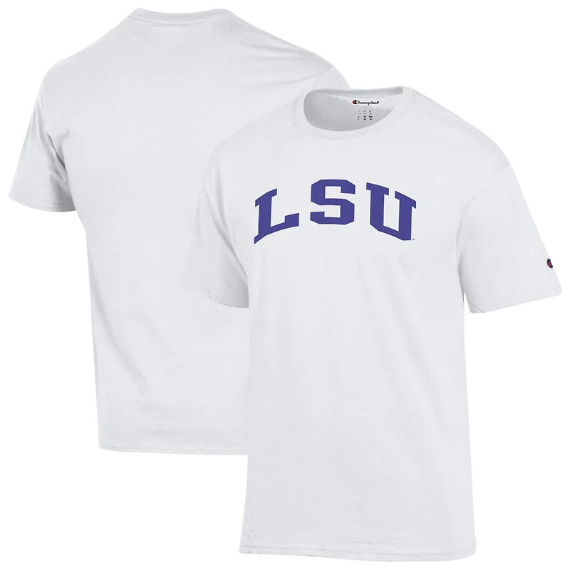 Men's Champion  White LSU Tigers Basic Arch T-Shirt