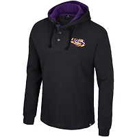 T-shirt à capuche thermique affirmatif Colosseum Black LSU Tigers pour hommes