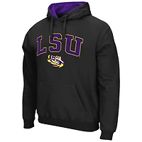 Men's Colosseum LSU Tigers Arch & Logo 3.0 Pullover Hoodie
