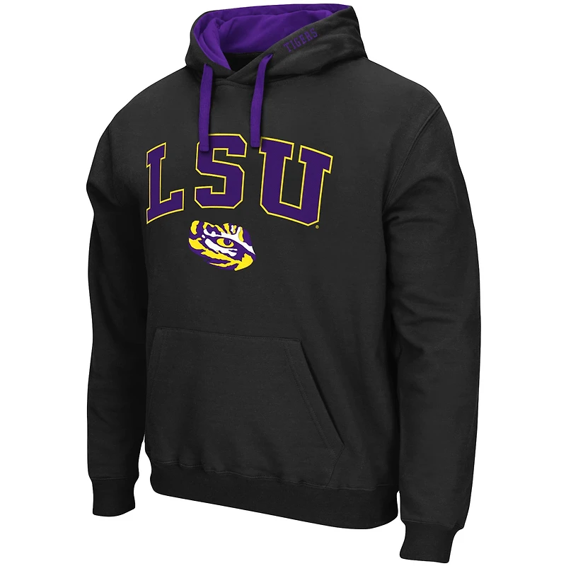 Sweat à capuche Colosseum Black LSU Tigers Big & Tall Arch Logo 2.0 pour homme