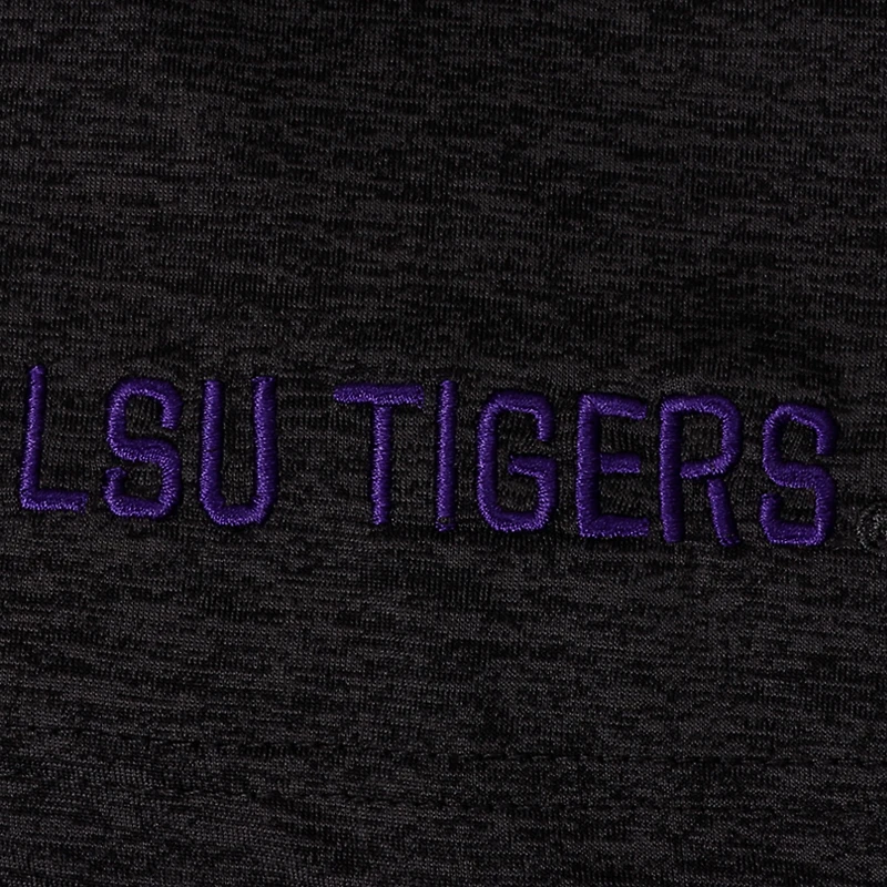 Men's Colosseum Black LSU Tigers Big & Tall Down Swing Polo