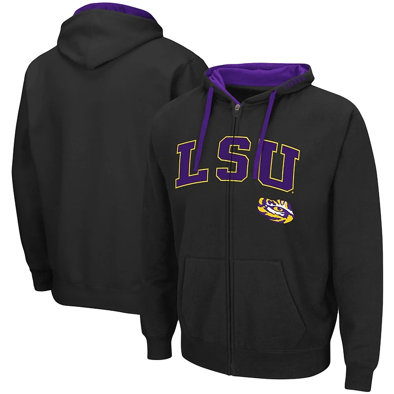Men's Colosseum LSU Tigers Big & Tall Full-Zip Hoodie