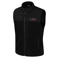 Men's Colosseum  Black LSU Tigers Block The Sun Full-Zip Vest