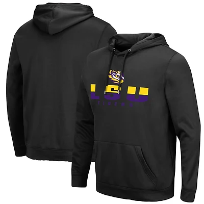 Sweat à capuche Colosseum noir pour homme, modèle Lantern LSU Tigers.