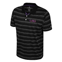 Men's Colosseum  Black LSU Tigers Milk Steak Polo