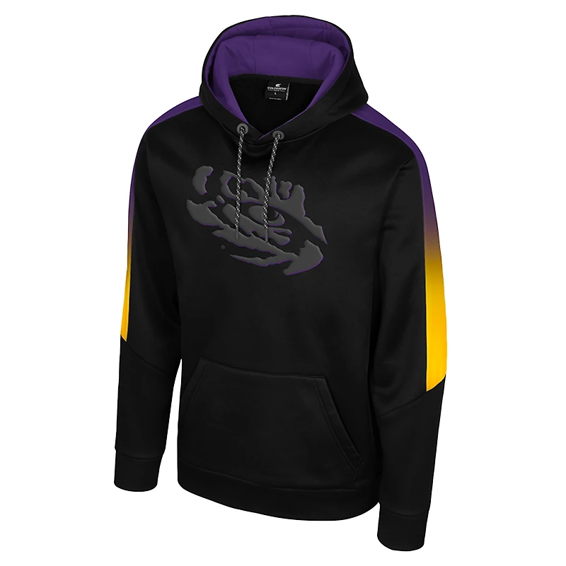 Men's Colosseum Black LSU Tigers The Gang Blackout Hoodie