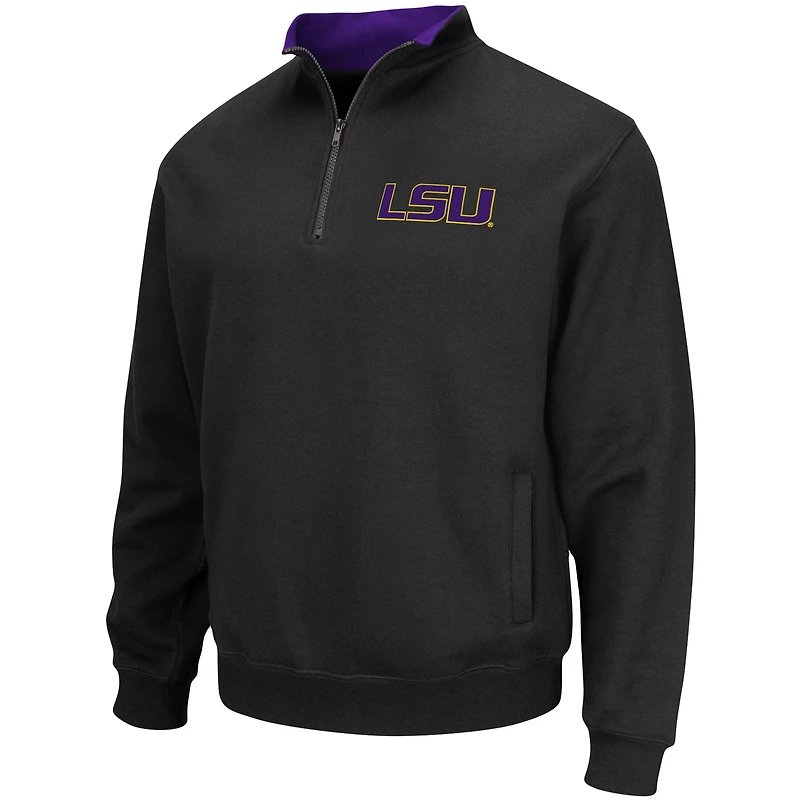 Men's Colosseum Black LSU Tigers Tortugas Logo Quarter-Zip Jacket