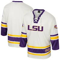 Men's Colosseum Cream LSU Tigers Puck Proud Fashion Hockey Jersey