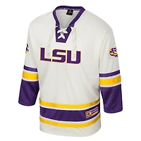 Men's Colosseum Cream LSU Tigers Puck Proud Fashion Hockey Jersey