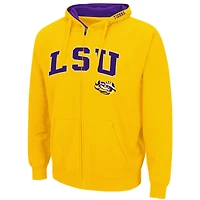 Chandail à capuchon Colosseum Gold LSU Tigers Arch & Logo 3.0 pour homme