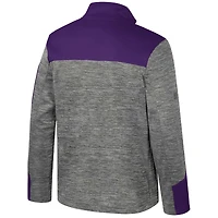 Veste zippée intégrale pour homme Colosseum Grey/Purple LSU Tigers Guard