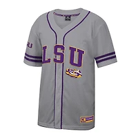 Maillot de baseball Free Spirited pour homme Colosseum Gray LSU Tigers