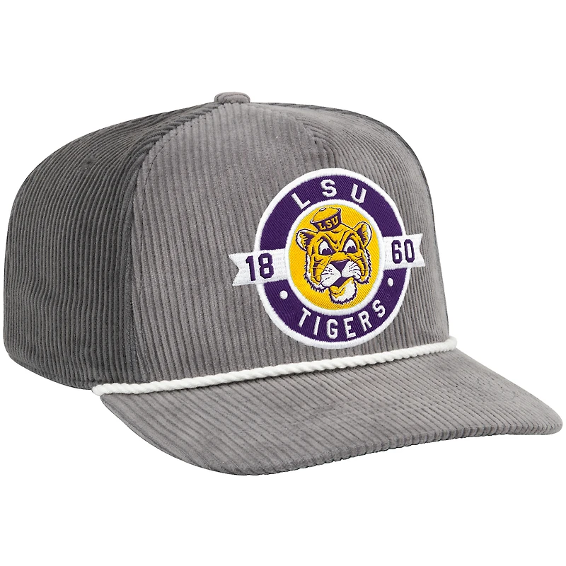 Casquette de camionneur ajustable pour homme Colosseum Grey LSU Tigers Where's My Hat Podium