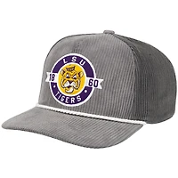 Casquette de camionneur ajustable pour homme Colosseum Grey LSU Tigers Where's My Hat Podium