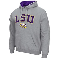Sweat à capuche Colosseum gris chiné LSU Tigers Arch & Logo 3.0 pour homme