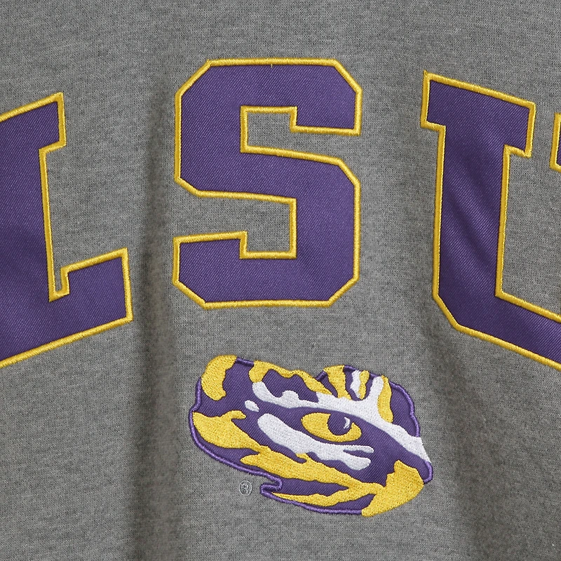 Sweat Colosseum Heather Grey LSU Tigers Arch & Logo Homme