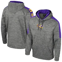 Men's Colosseum Heather Gray LSU Tigers Dozer Pullover Hoodie