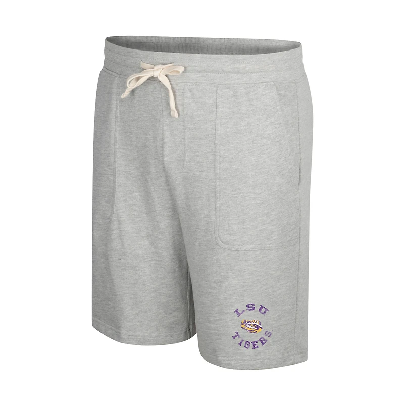 Short en éponge Colosseum gris chiné pour homme « LSU Tigers Love To Hear This »