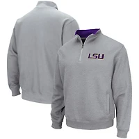 Veste Colosseum Heathered Grey LSU Tigers Tortugas Team Logo Quarter-Zip pour homme