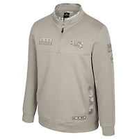 Pull à fermeture éclair quart de tour pour homme Colosseum Oatmeal LSU Tigers Operation Hat Trick Battalion