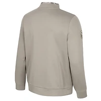 Men's Colosseum Oatmeal LSU Tigers Operation Hat Trick Battalion Quarter-Zip Pullover