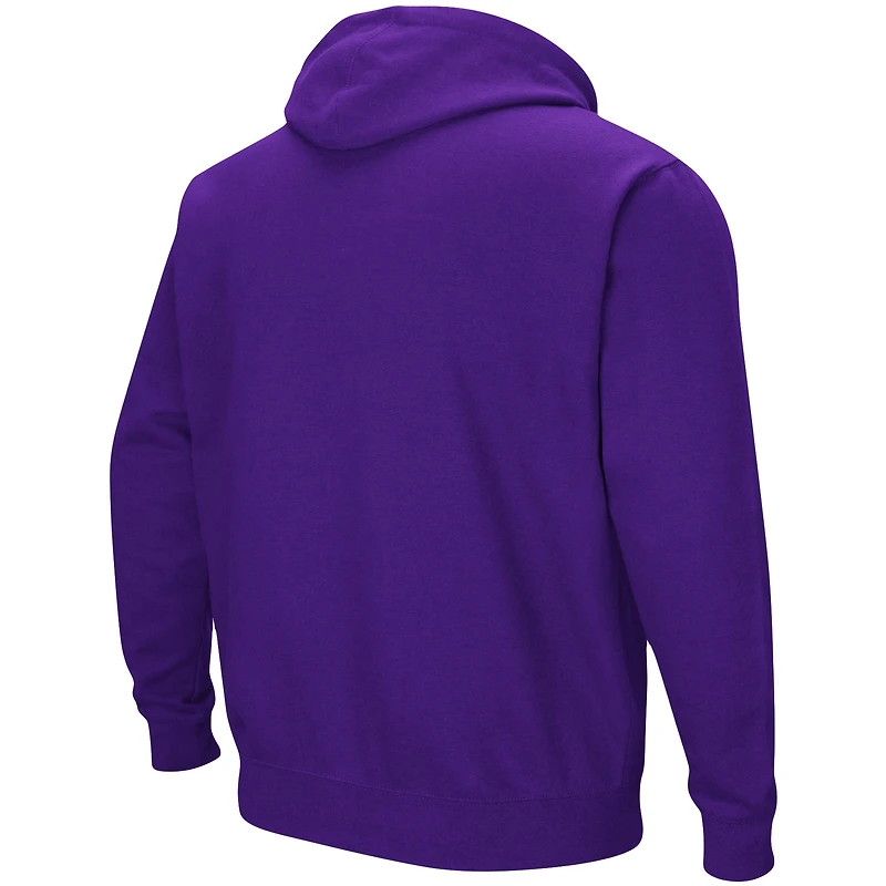 Men's Colosseum Purple LSU Tigers Big & Tall Arch Logo 2.0 Pullover Hoodie