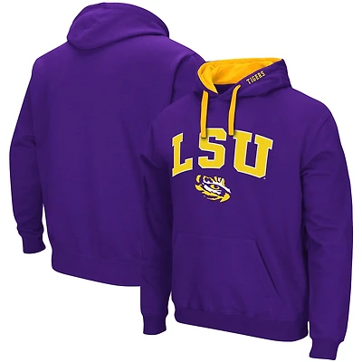 Men's Colosseum Purple LSU Tigers Big & Tall Arch Logo 2.0 Pullover Hoodie