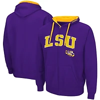 Men's Colosseum Purple LSU Tigers Big & Tall Full-Zip Hoodie