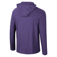 T-shirt à capuche manches longues et raglan pour hommes, Colosseum Purple LSU Tigers Cloud Jersey
