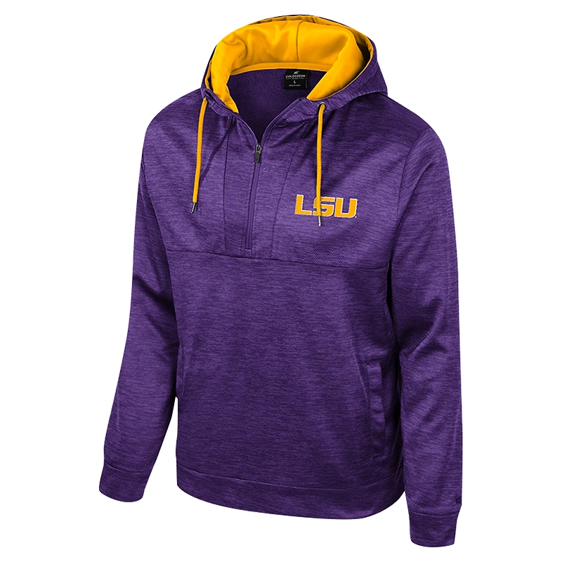 Men's Colosseum Purple LSU Tigers Cypher Half-Zip Hoodie