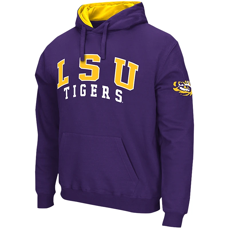 Sweat à capuche double arche Colosseum Purple LSU Tigers pour hommes