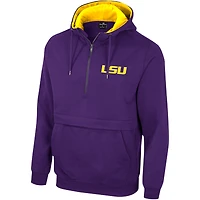 Sweat à capuche demi-zippé Colosseum Purple LSU Tigers pour hommes