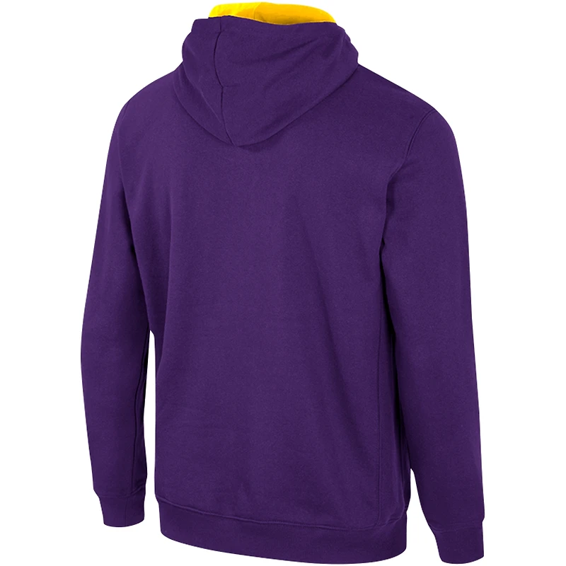 Men's Colosseum Purple LSU Tigers Half-Zip Hoodie