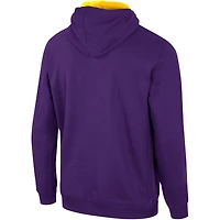 Men's Colosseum Purple LSU Tigers Half-Zip Hoodie