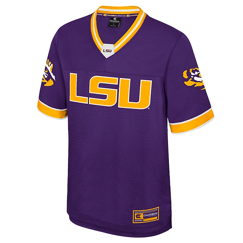 Men's Colosseum  Purple LSU Tigers Nothing But The Hits Football Jersey