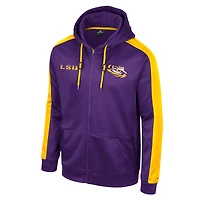 Sweat à capuche entièrement zippé Colosseum Purple LSU Tigers Reese pour homme