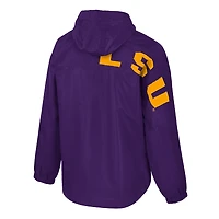 Veste anorak demi-zip Colosseum Purple LSU Tigers Reloaded pour homme