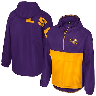 Men's Colosseum  Purple LSU Tigers Reloaded Anorak Half-Zip Jacket