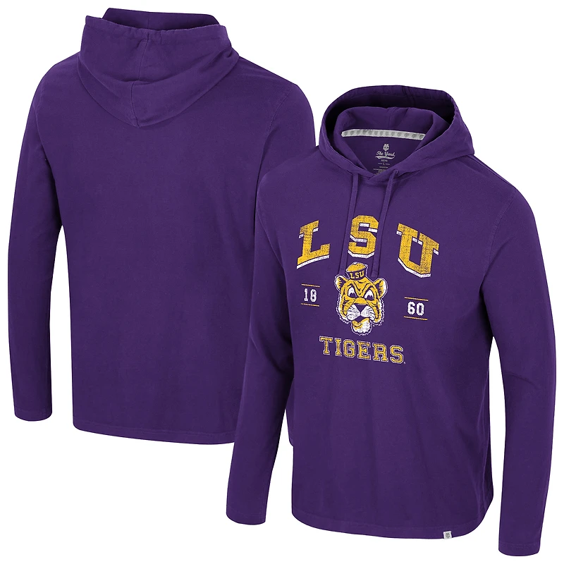Sweat à capuche délavé violet Colosseum pour homme des LSU Tigers Simoleans